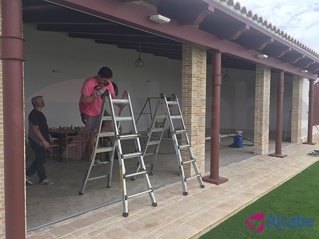 Cerramiento del Porche de Hacienda Salón para Eventos en Fuentes de Andalucía