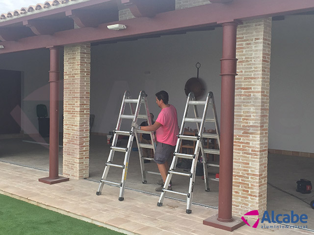 Cerramiento del Porche de Hacienda Salón para Eventos en Fuentes de Andalucía